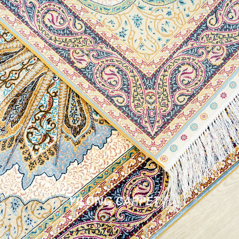 Ivory and Brown Floral Medallion Hand-Knotted Silk Rug Runner – 3 x 12 ft - Image 9