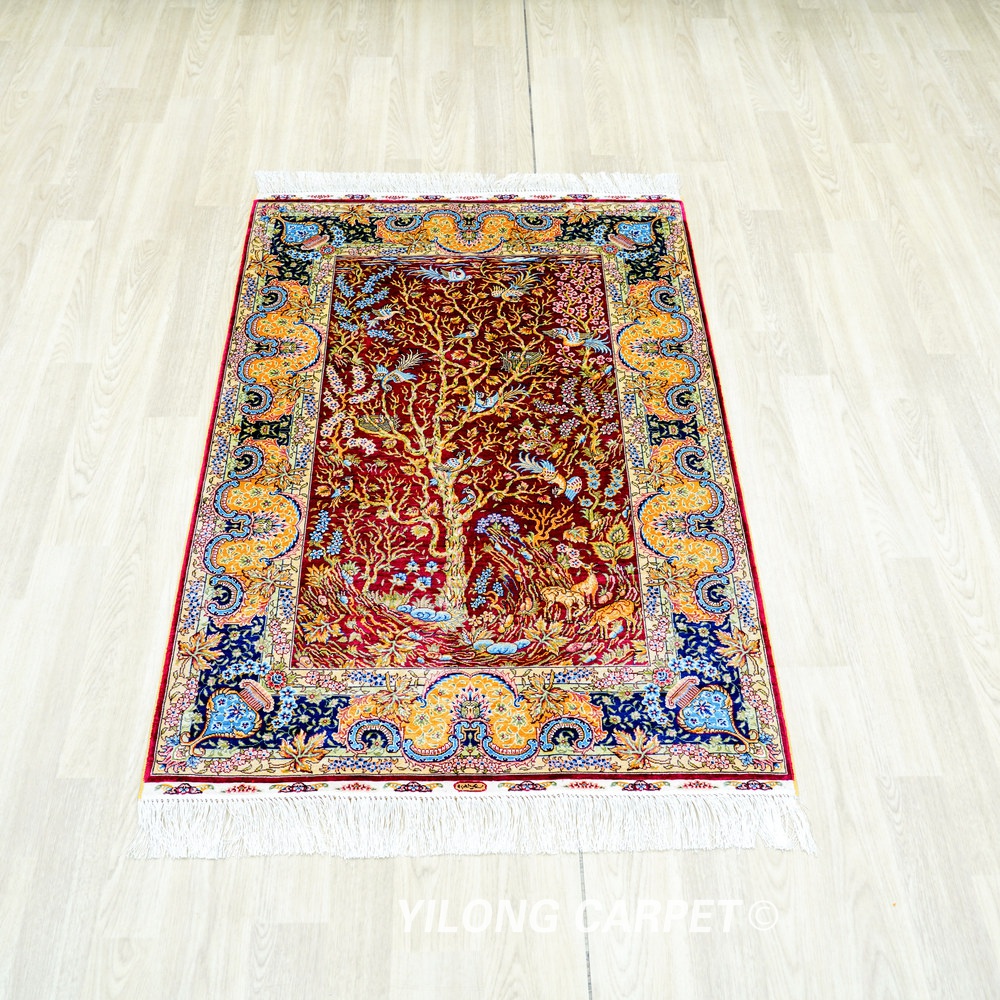 red-tree-pattern-rug-laid-flat-showing-the-complete-design-CZN098A-3×4.5-2
