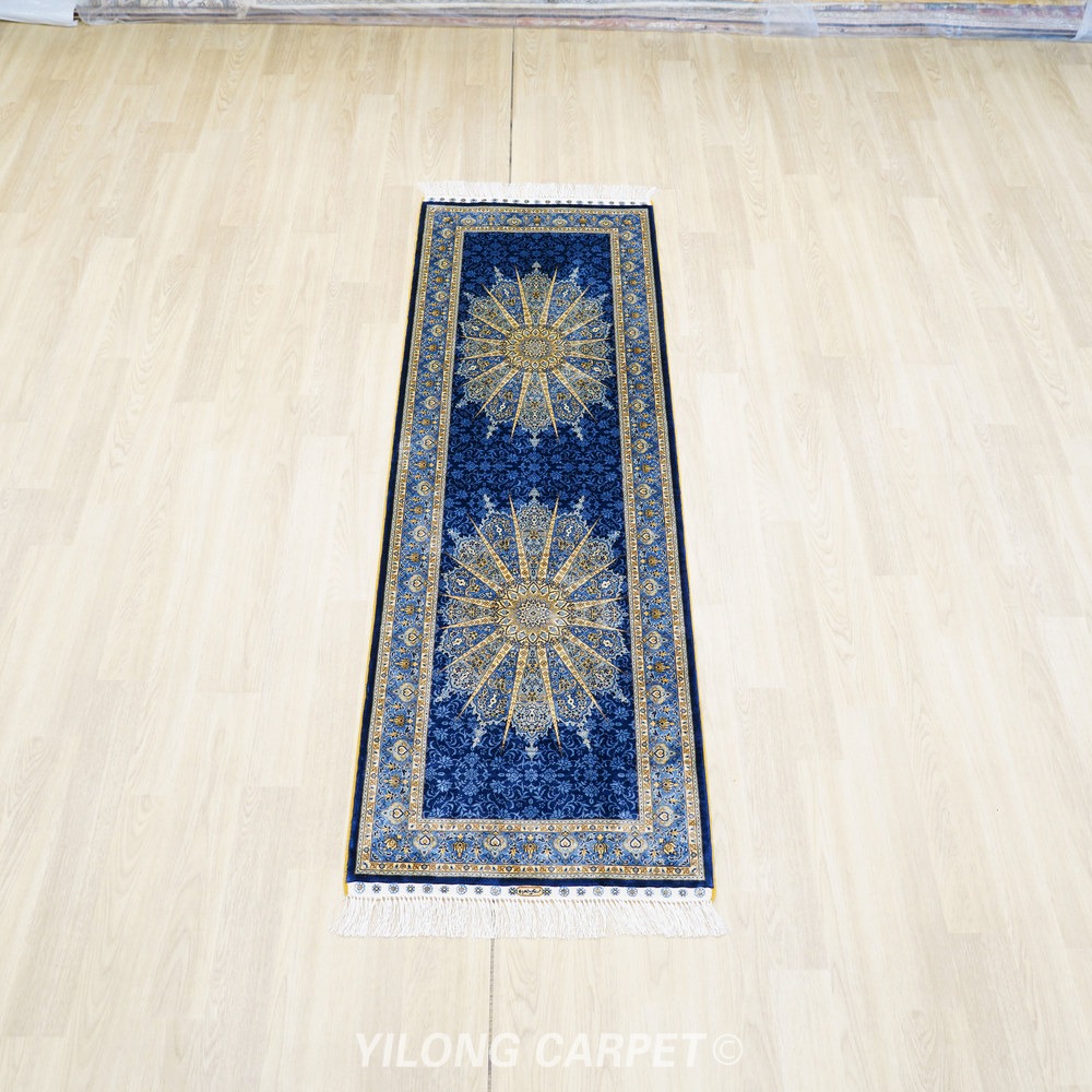 2x6 Hand-Knotted Silk Rug - CZN114A | YILONG - Image 2
