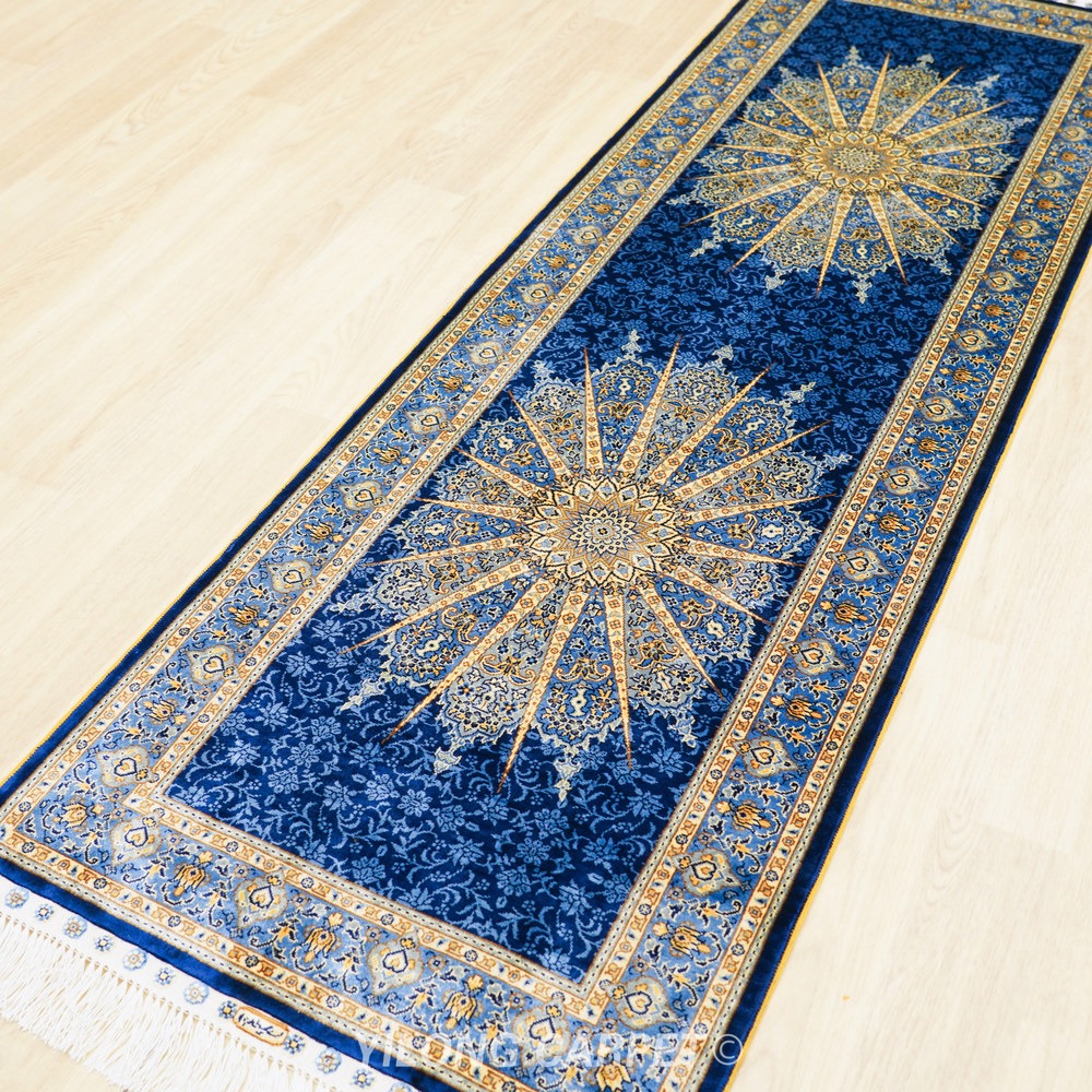 2x6 Hand-Knotted Silk Rug - CZN114A | YILONG - Image 4