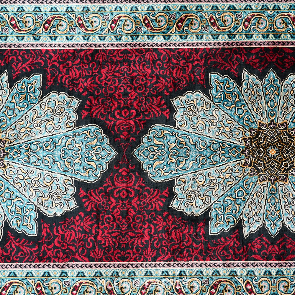 Burgundy, dark brown and cream Hand-Knotted Real Silk Rug 2 × 6 ft | CZN123A | Turkish Style | YILONG - Image 7