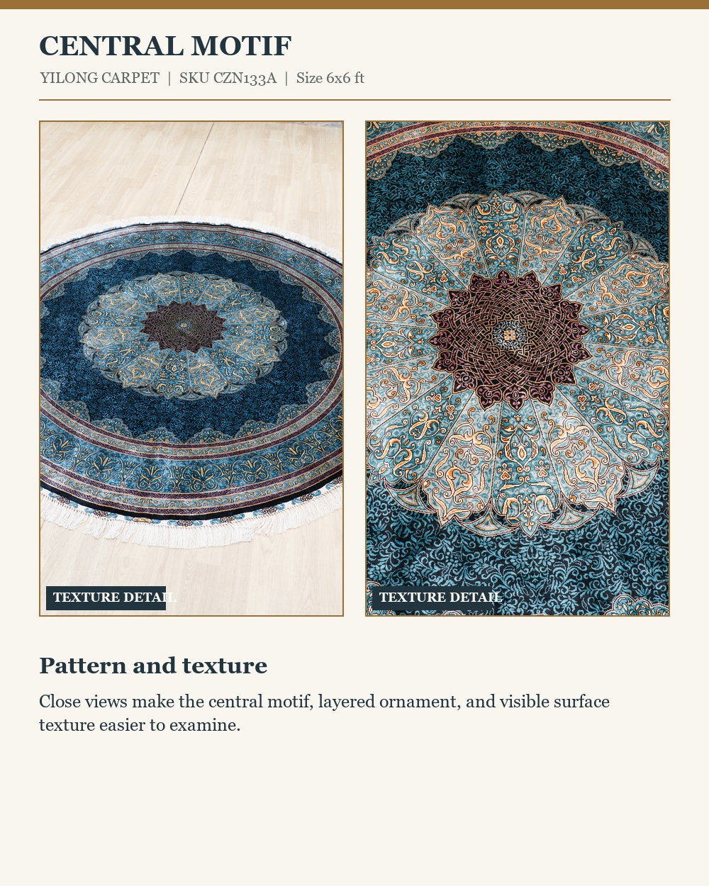 CZN133A rug detail panel 2